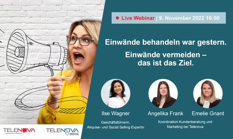 LinkedInLive-Webinar Banner Einwände vermeiden